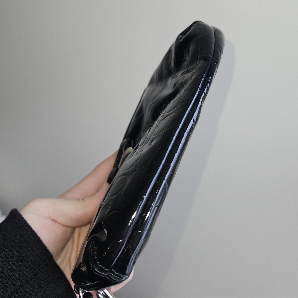 Coach Black Patent Leather Wristlet - Picture 12 of 12